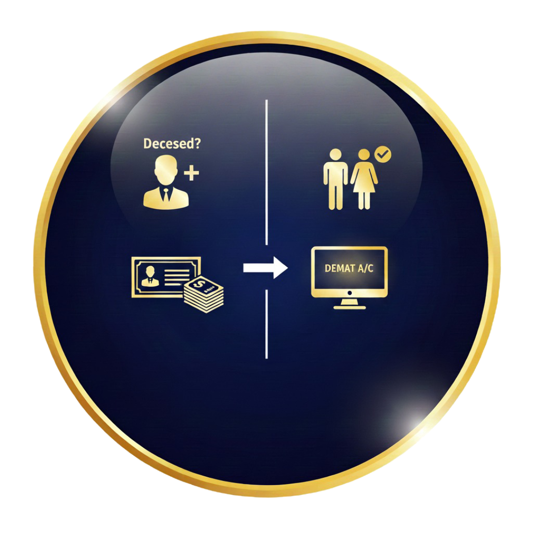 Share transmission services for legal heirs